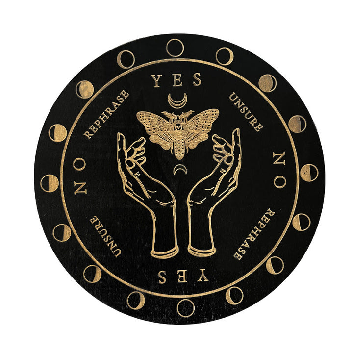 Olivenorma The Wooden Divination Pendulum Game Tarot Card - Black - Moth - image 3