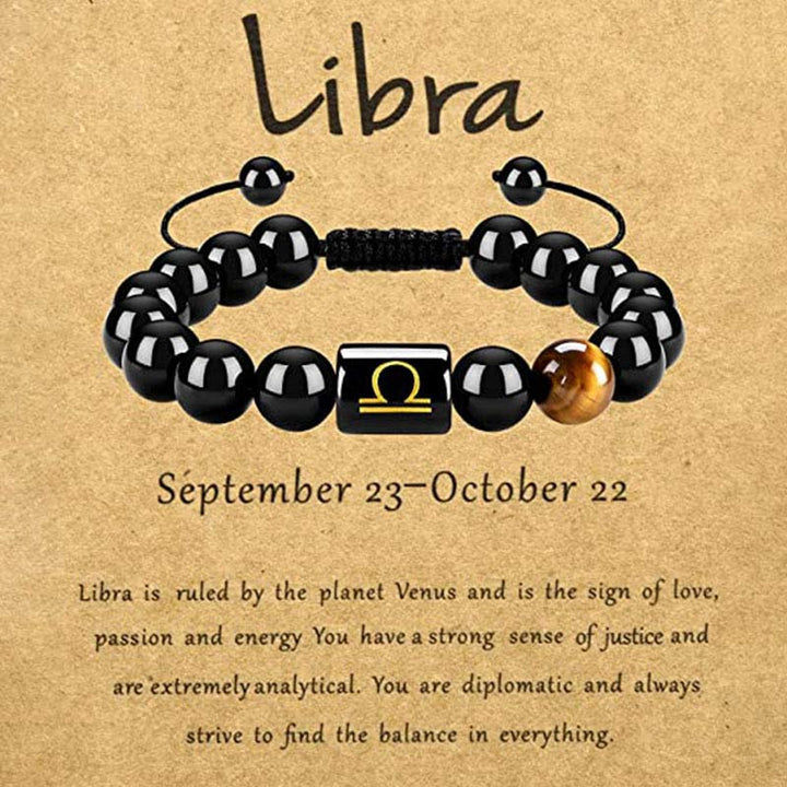Olivenorma Tiger Eye With Obsidian Zodiac Bracelet - Libra - image 7