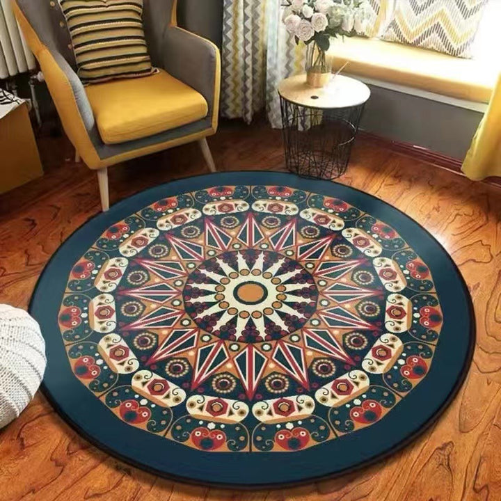 Olivenorma Mandala Round Area Rug Machine Washable Carpet - Mandala#5 - 180*180cm - Crystal Velvet - image 6