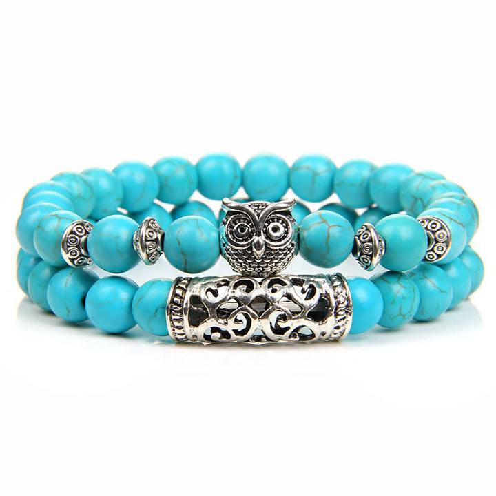 Olivenorma Owl Natural Crystal Beads Bracelet - Turquoise - image 21