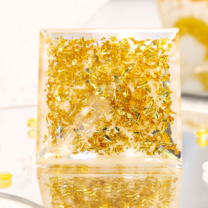 Olivenorma White Jade Metatron's Cube Symbol Orgone Pyramid - image 3