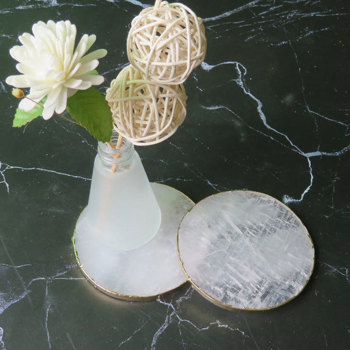 Olivenorma Clear Crystal Round Coaster Gemstone Decoration - image 2