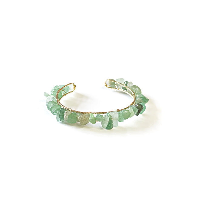 Olivenorma Natural Crystal Gravel Beads Wire Wound Bracelet - image 5