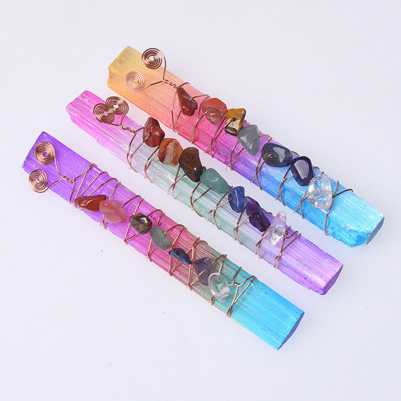 Olivenorma Chakra Moroccan Plaster Crystal Wands - image 5