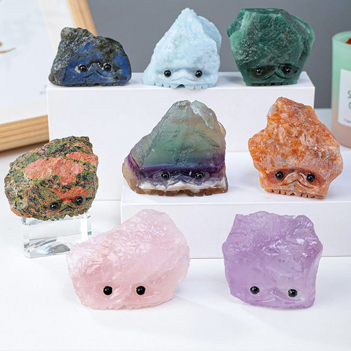 Olivenorma Natural Crystal Rough Stone Elf Hedgehog Gemstone Decoration - image 5