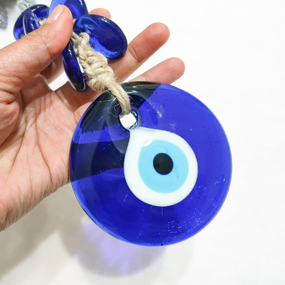 Olivenorma Evil Eye Glass Blue Wall Hanging Decoration Ornament - image 3