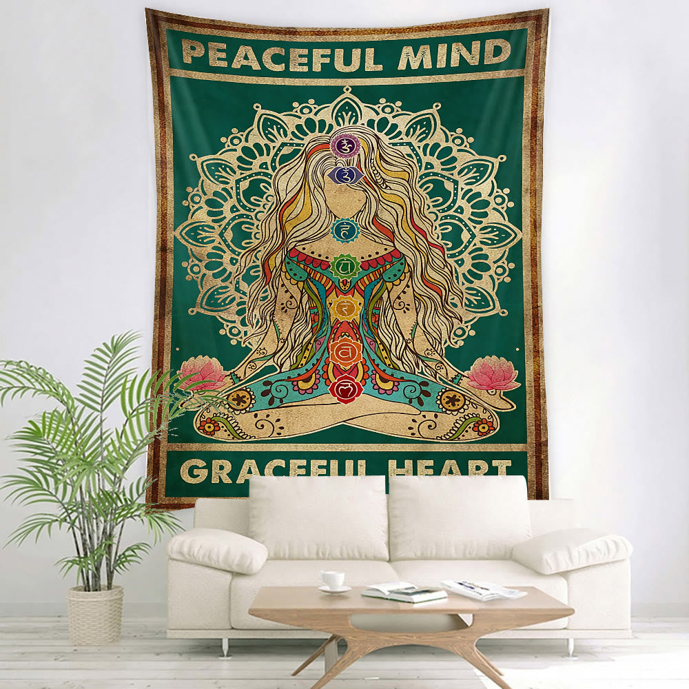 Olivenorma Yoga Meditation Chakra Pattern Tapestry - 200*300cm - PEACEFUL MIND - image 5