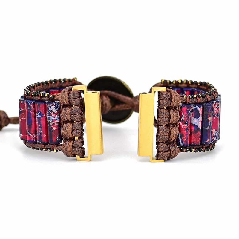 Olivenorma Rose Red Blue Emperor Stone Samsung Strap Wrap Bracelet - image 4