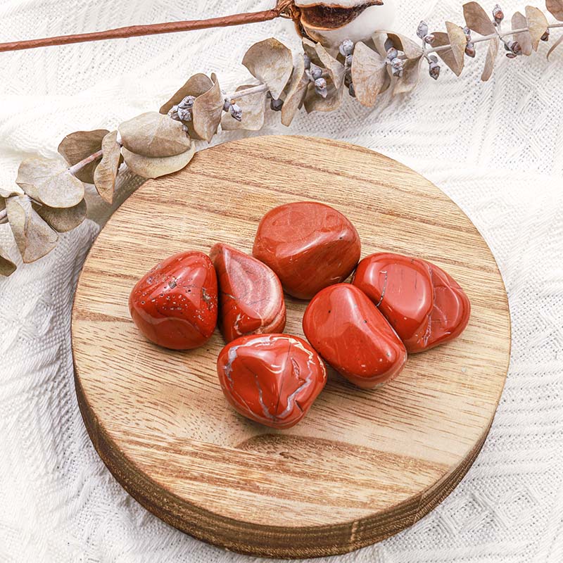 Olivenorma Red Jasper Natural Tumbled Stone Set - 1.18-1.96'' - image 0