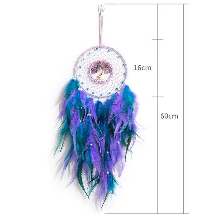 Olivenorma Crystal Tree Of Life Feather Glow Dream Catcher - image 9