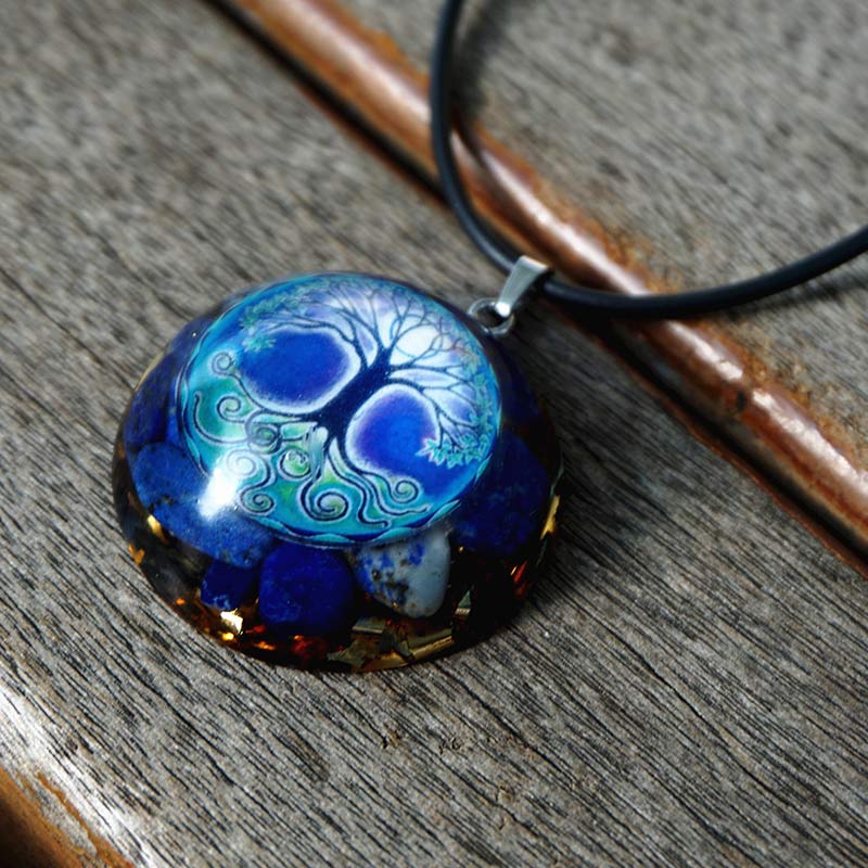 Olivenorma Lapis Lazuli Tree Of Life Reki Necklace - image 3