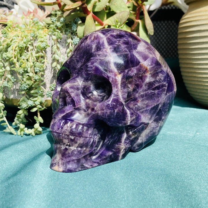 Olivenorma 10cm Natural Dream Amethyst Gemstone Decoration Crystal Skull - image 11