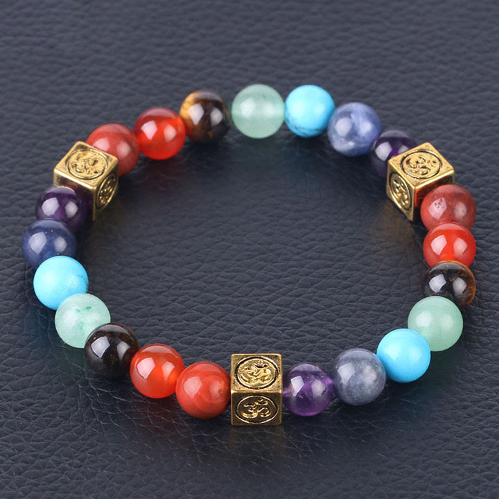 Olivenorma Multicolor Beaded 7 Chakra Yoga Bracelet - image 1