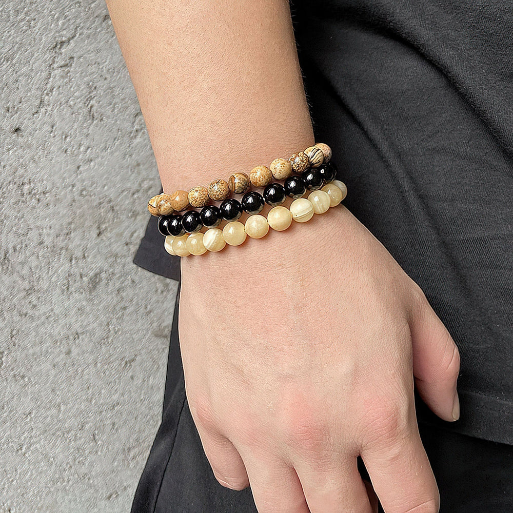 Olivenorma Protection From Negative Energies Picture Jasper Bracelet - image 1