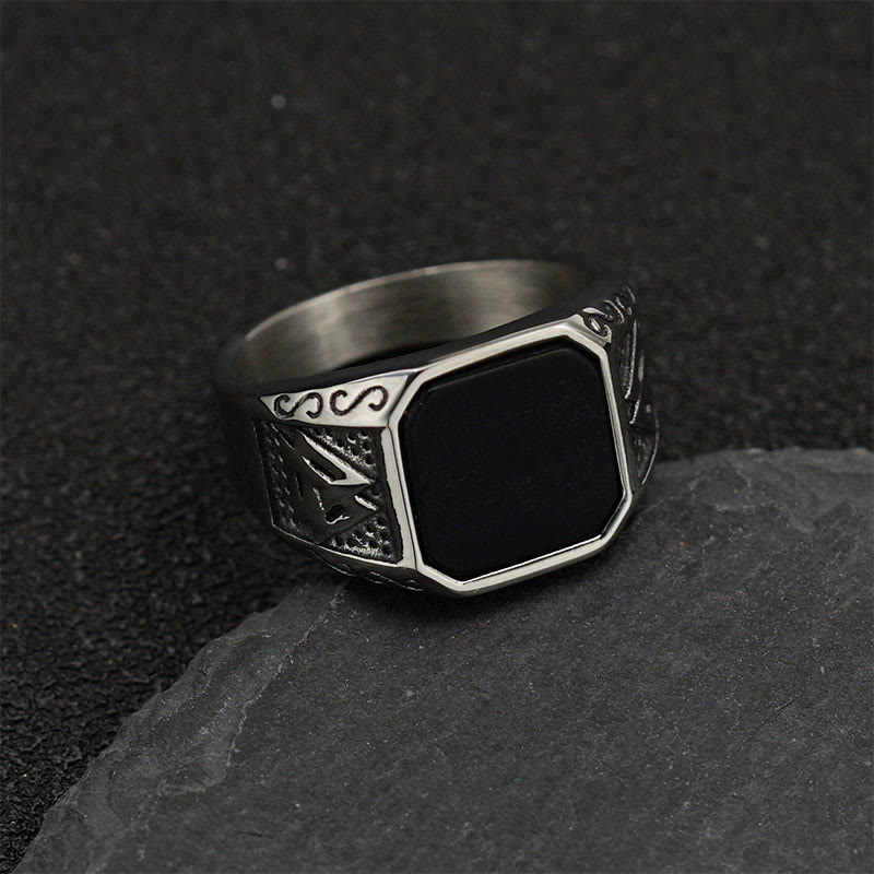 Olivenorma Retro Viking Faith Tiger Eye Ring - image 5