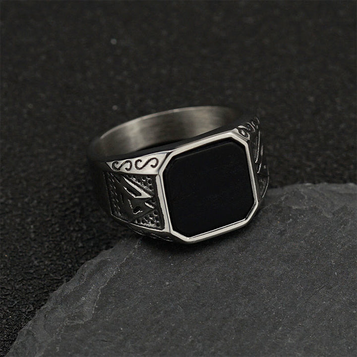 Olivenorma Retro Viking Faith Tiger Eye Ring - image 5