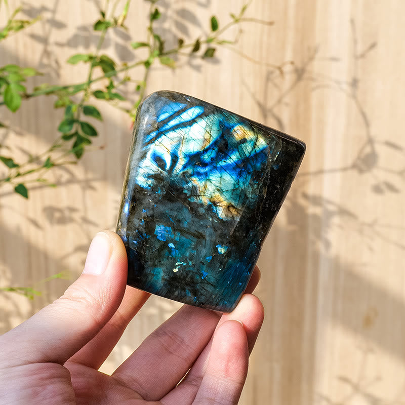 Olivenorma Natural Labradorite Rough Stone Gemstone Decoration - 200-250g - image 3