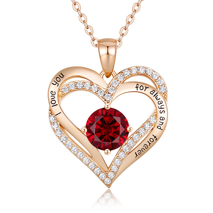Olivenorma "I Love You Always and Forever" – Forever Love Birthstone Heart Necklace - image 29