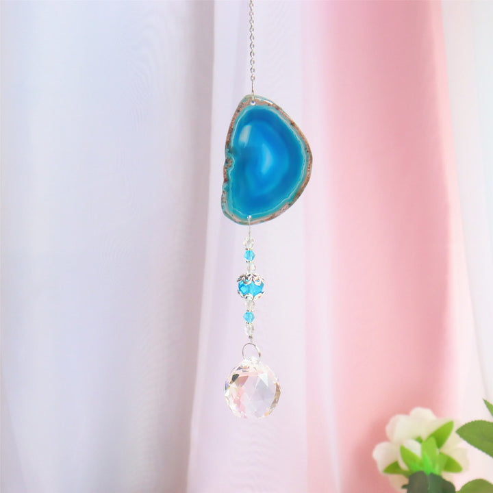 Olivenorma Handmade Hanging Pendant Sun Crystal Wind Chime - Blue Aventurine - image 20