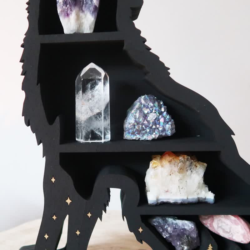 Olivenorma Handmade Wolf Crystal Shelf - image 5