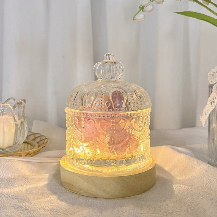 Olivenorma Diffuser Stone Carved Glass Cup Crystal Aromatherapy Lamp - Amethyst - Lavender - image 4