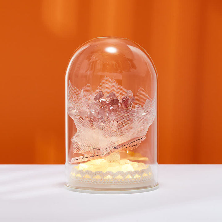 Olivenorma Natural Crystal Glass Cover Feng Shui Tree Decoration - Strawberry Quartz & Bouquet - image 35