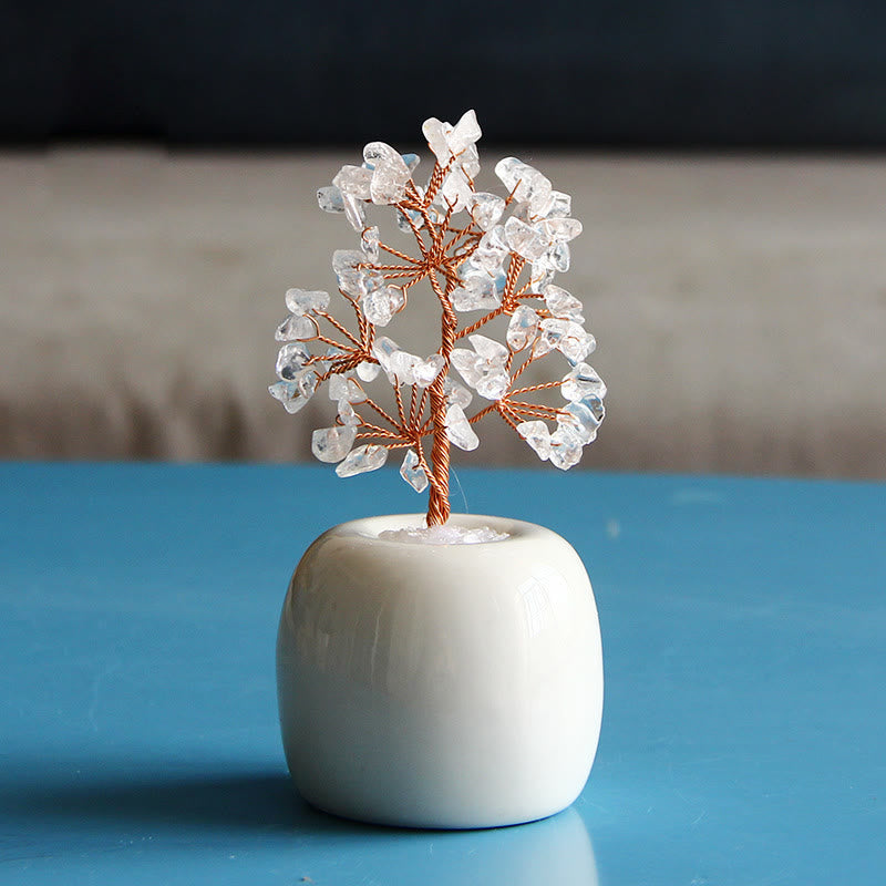 Olivenorma Multi Crystal Gemstone Feng Shui Tree - Clear Crystal - image 13