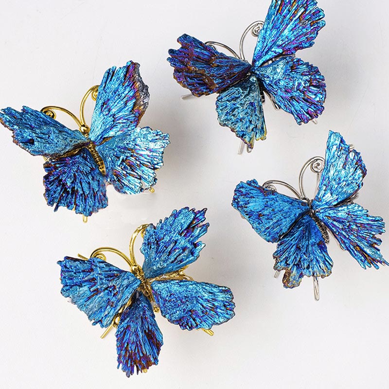 Olivenorma Aura Tourmaline Kyanite Butterfly Gemstone Decoration - image 6