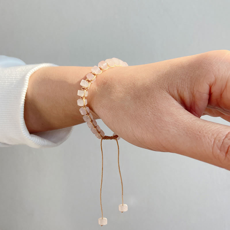 Olivenorma Natural Stone Wheel Bead Woven Bracelet - image 8