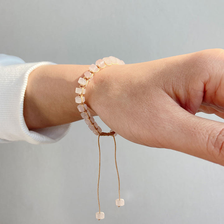 Olivenorma Natural Stone Wheel Bead Woven Bracelet - image 8