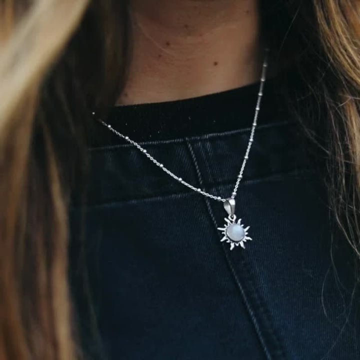 Olivenorma Bohemia Vintage Sun Opal Necklace - image 2