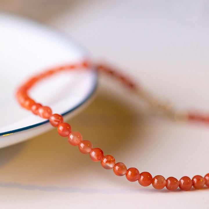 Sunset Speed - Red Agate Energy Gemstone Bracelet - image 5