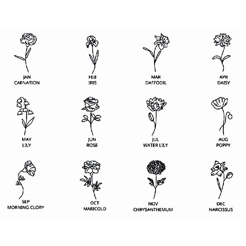 Olivenorma Personalized Birth Flower With Birthstone necklace - image 3