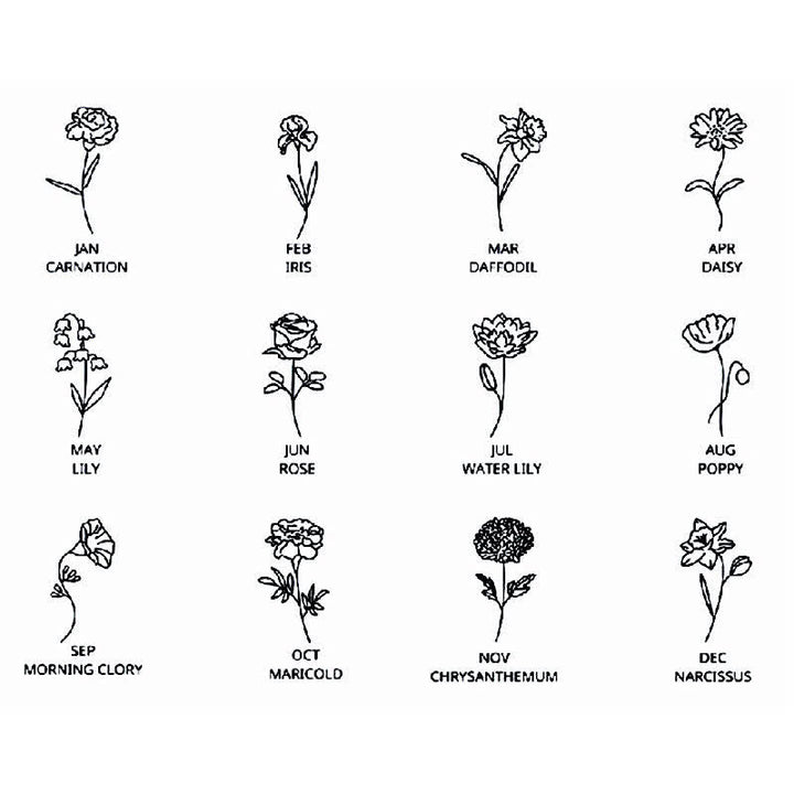 Olivenorma Personalized Birth Flower With Birthstone necklace - image 3