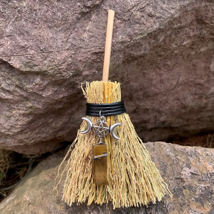 Olivenorma Mini Magic Broom Moon Star Crystal Ornamet - Tiger Eye - image 19
