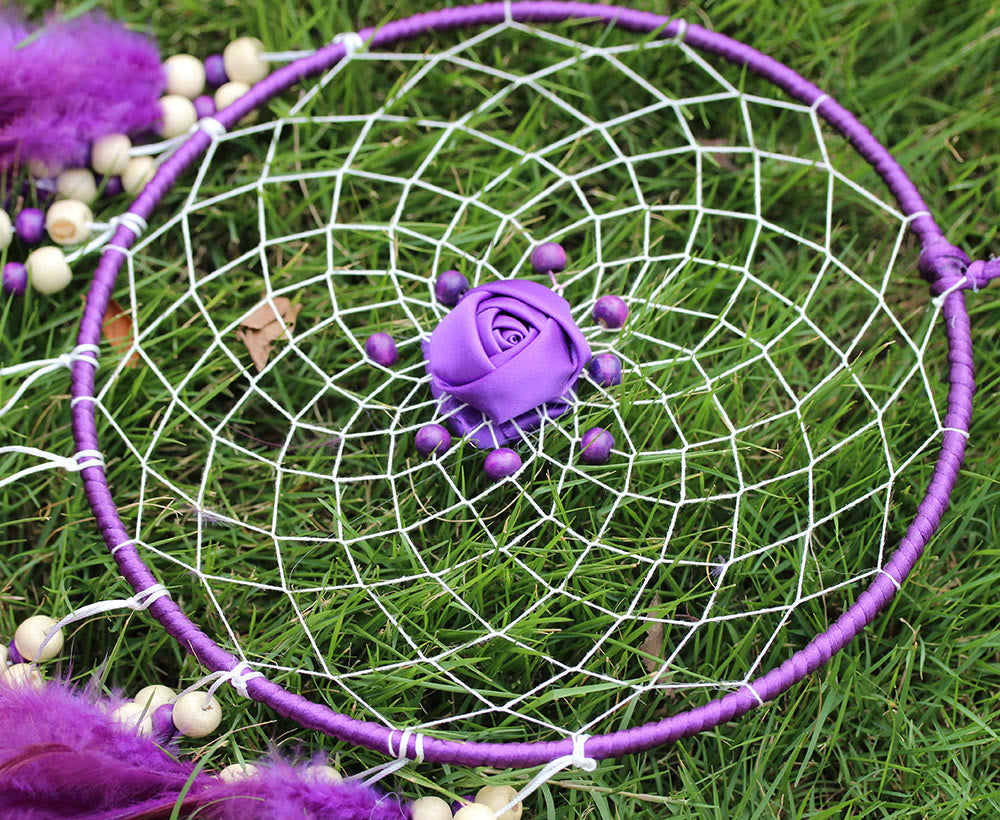 Olivenorma Large Purple Creative Style Rose Dream Catcher - image 7