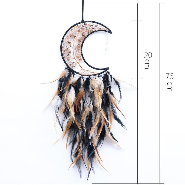 Olivenorma Natural Gravel Woven Tree of Life Moon Dream Catcher - image 33