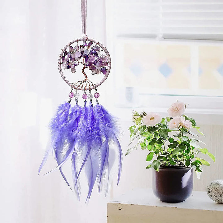 Olivenorma Crystal Tree of Life Feather Dreamcatcher Car Ornament - image 18