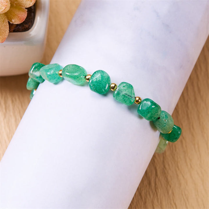 Olivenorma Natural Irregular Stone Beads Hand Woven Bracelet - image 18