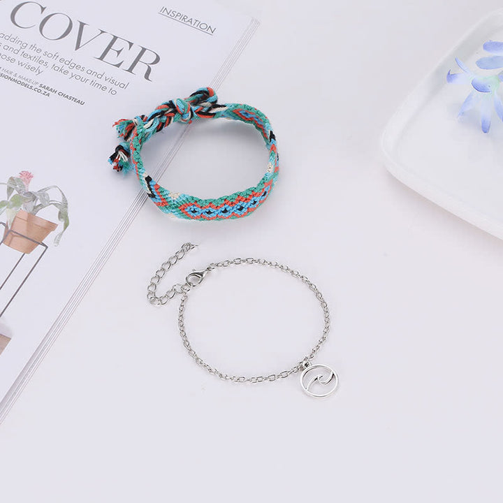 Olivenorma Handwoven Cotton Rope OM Pendant Bracelet Anklet - image 9