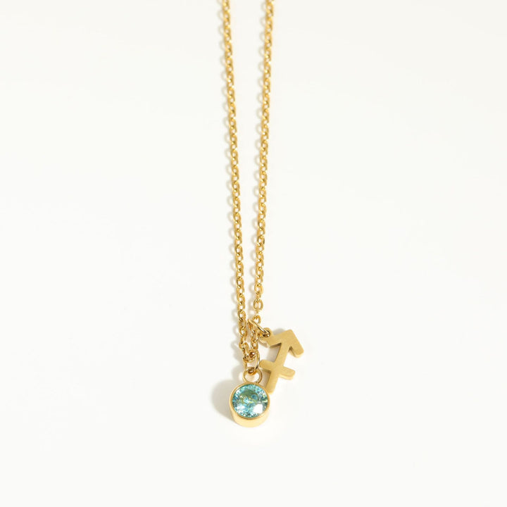 Olivenorma Zodiac Rune Birthstone Stainless Steel Necklace - image 34