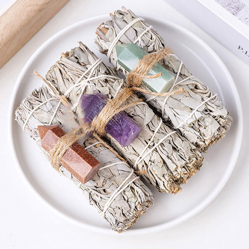 Olivenorma White Sage Hexagonal Prism Crystal Aromatherapy Gemstone Decoration - image 47