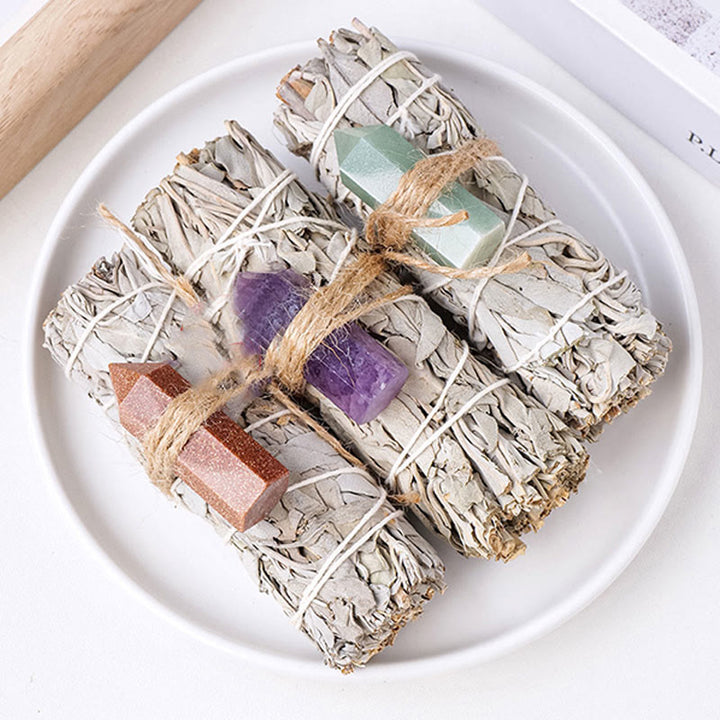 Olivenorma White Sage Hexagonal Prism Crystal Aromatherapy Gemstone Decoration - image 47