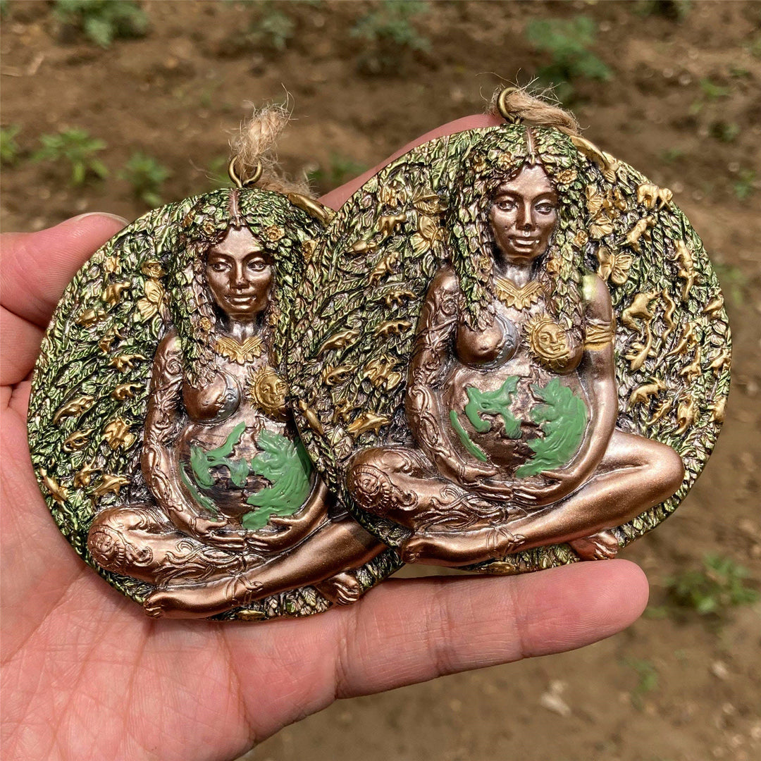 Olivenorma Statue Of Goddess Gaia Pendant Resin Decorations Wall Decor - image 8