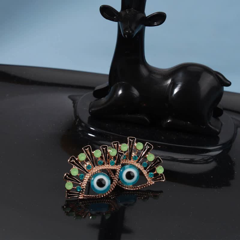 Olivenorma "Eye of Doom" - Sapphire Creative Peacock Earrings - image 2