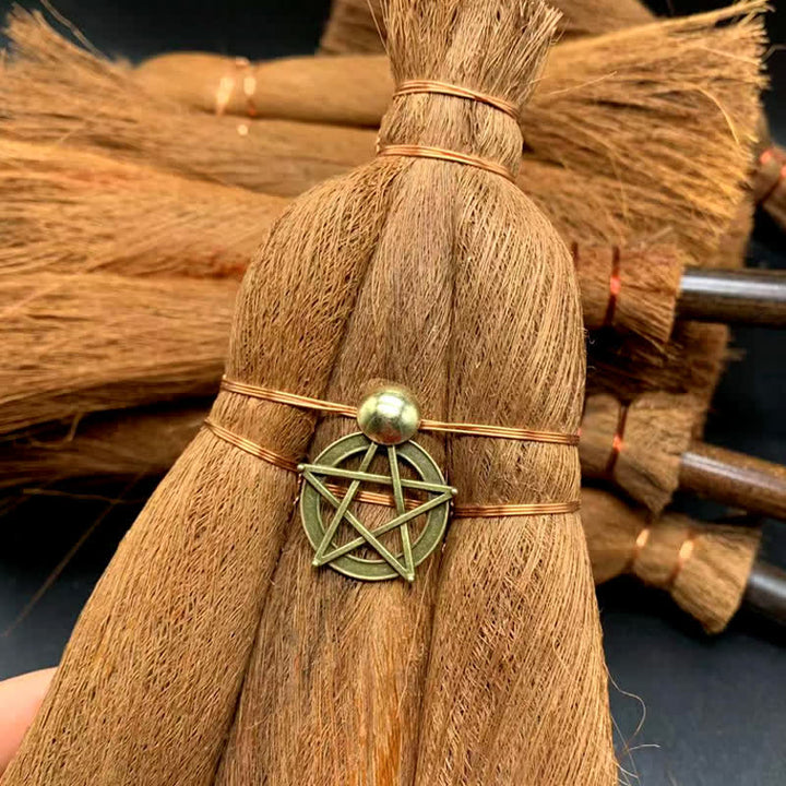 Olivenorma Tree Of Life Witchy Magic Broom Ornament - Pentagram - image 3