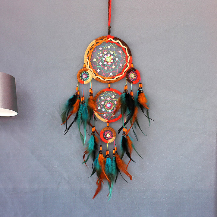 Olivenorma Handmade Wooden Beads Feather Dream Catcher - image 3