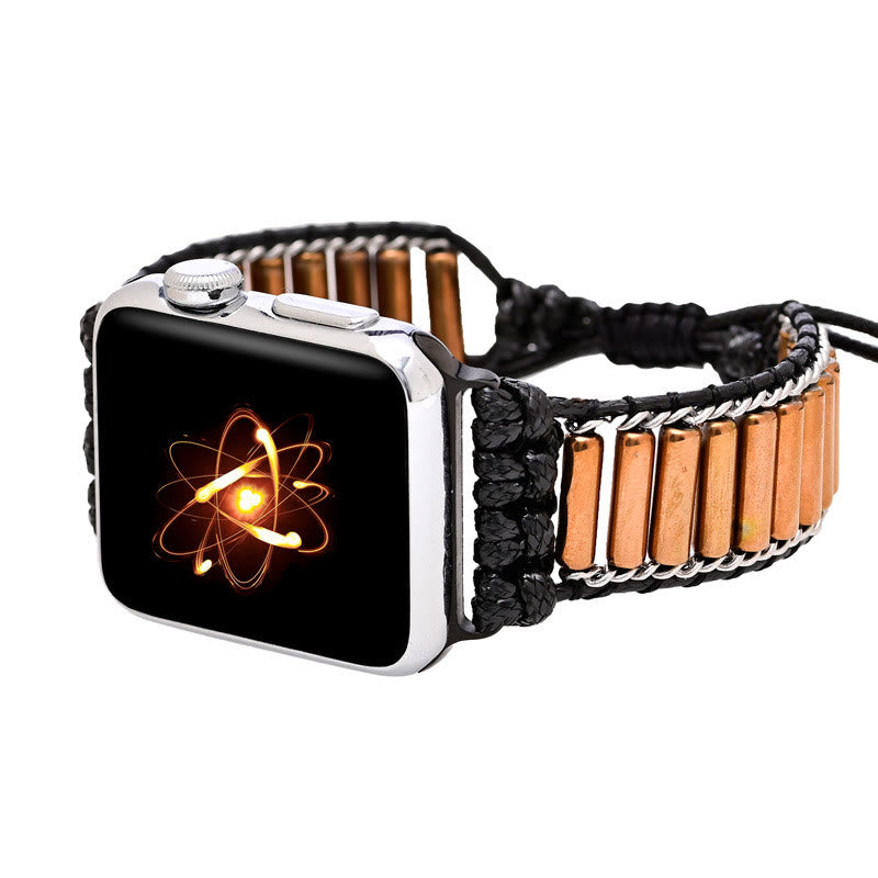 Olivenorma Cylindrical Copper Tube Handwoven Apple Watch Strap - image 2