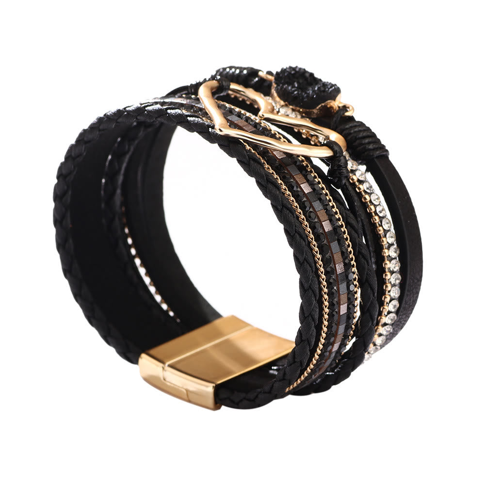 Olivenorma Bohemia Leather Wrap Hollow Heart Bracelet  - image 10