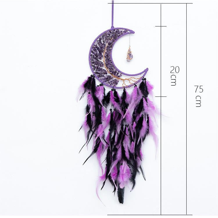 Olivenorma Natural Gravel Woven Tree of Life Moon Dream Catcher - image 16